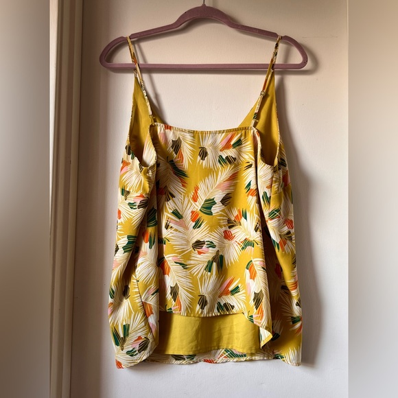 Banana Republic Yellow Floral Tank Top Size Large - Picture 2 of 6